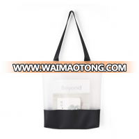 wholesale hot sale clear tpu reusable shopping bag, designer eco friendly TPU plastic shopping bag folded